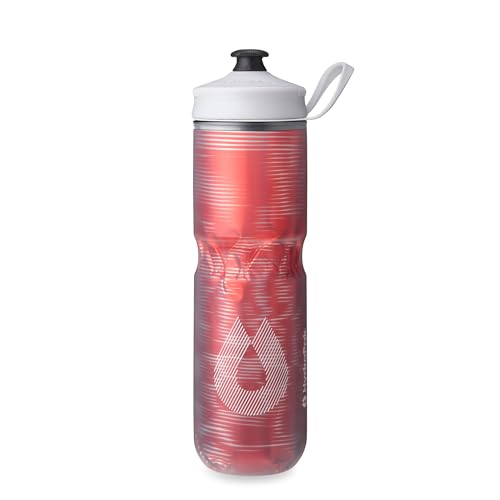 Image of HydraPak | Polar Bottle - Polar Sport Insulated Water Bottle - BPA-Free, Sport & Bike Squeeze Bottle with Handle (Pulse Red, 700ml / 24oz)