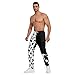Socira Mens 3D Cow Milk Joggers Sweatpants Fashion Cow Head Casual Trousers Comfy Sports Track Pants with 2 Side Pockets