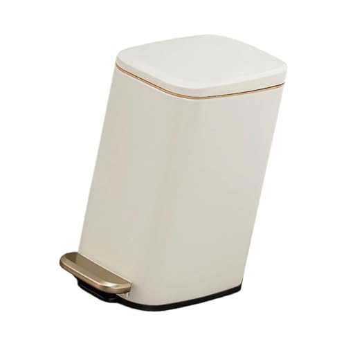 Poubelle acier inoxydable 6l rectangulaire pour stopper les odeurs et les glissements