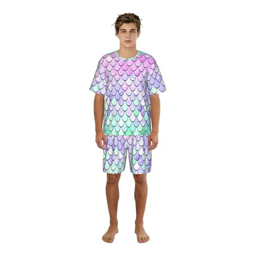Pijama de manga corta para hombre transpirable que resuelve el sudor nocturno