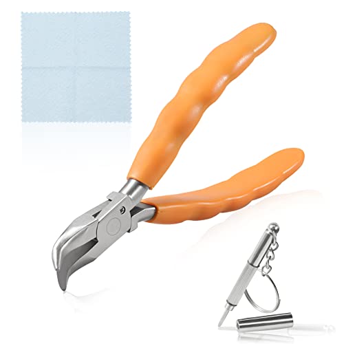 SPEEDWOX メガネやっとこ 先曲がりラジオペンチ メガネ調整ペンチ 眼鏡調整プライヤー メガネプライヤー ステンレス鋼 158mm 光学ツール メガネ手修理 組み立て 調整工具