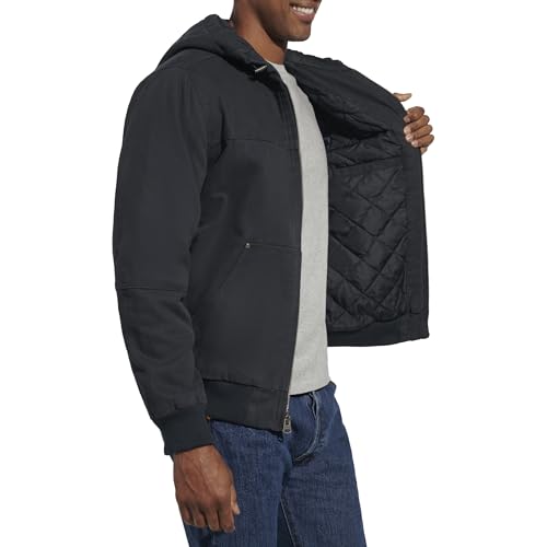 Image of Levi's Men's Workwear Cotton Canvas Hooded Bomber Jacket