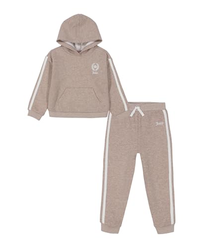 Image of Juicy Couture Girls' 2-piece Fleece Set, Hooded Sweatshirt With Pants