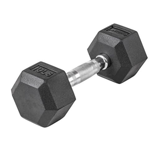 Image of Lifeline Fitness Hex Dumbbells, Rubber Wrapped Hex Dumbbells, Premium Quality, Ergonomic Knurled Handle, Dumb Bells for Exercise, Home Gym Exercise Weights
