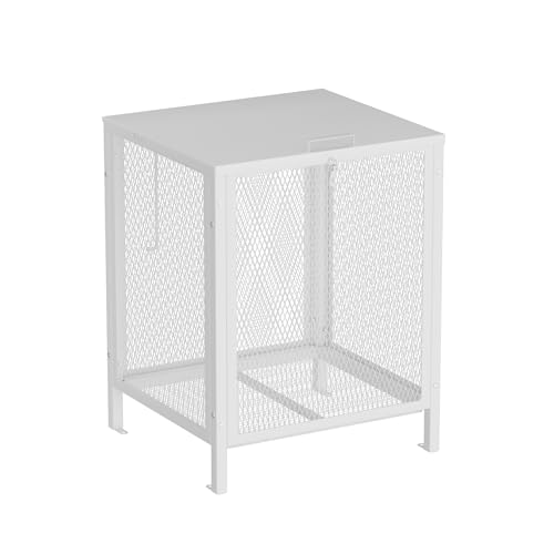 RARE count ごみステーション ごみ箱 屋外 ふた付き ごみ荒らし防止 カラスや野良猫からごみを守る ごみ収集ボックス ごみ保管庫 ホワイト (154L)