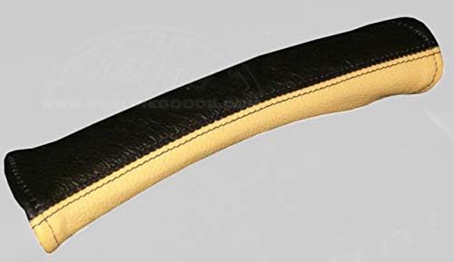 RedlineGoods Grab Handle Cover Compatible with Chevrolet Corvette C5 1997-04. Tailor Made - not Universal. Genuine top-Grade Italian Black Suede (Alcantara) with Blue Thread