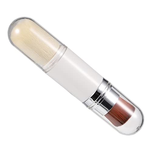 CALLARON Brocha De Maquillaje Doble Cabezal Cepillo Multifuncional Para Base Corrector y Polvo Compacto y Práctico Para Cosméticos