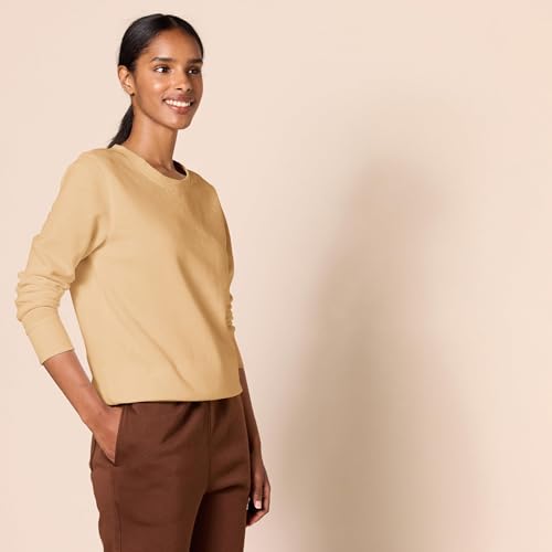 Image of Amazon Essentials Women's Fleece Crewneck Long Sleeve Pullover Sweatshirt (Available in Plus Size)