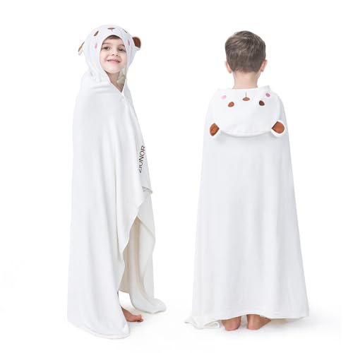 ZIONOR Hooded Bath Towel for Kids - 50''L x 35''W Extra-Large Hooded Towels for Big Kids 6-10, Kids Beach Towels Made from Bamboo Rayon, Suitable for...