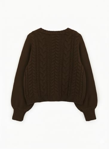 Image of SKAYS Womens Tie Front Bow Cardigan Sweaters Cropped Cable Knit Cardigans Trendy Fall Long Sleeve Outerwear