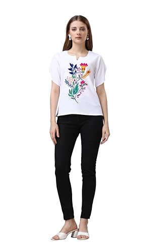 Image of Venisa Lycra Solid Casual Wear Tshirt