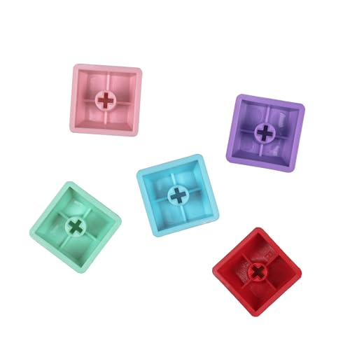 Image of OEM Profile Blank Keycaps PBT Rainbow Mixed Colors 1U R4 Keycap for MX switches Mechanical Keyboard (Mixed Colors, 20pcs)