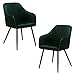 Produktbild Inter-Furn Savona Stuhl, Metall, Sitz/Rücken Samt Dark Green, Metallbeine Schwarz, 53 x 85 x 44 cm