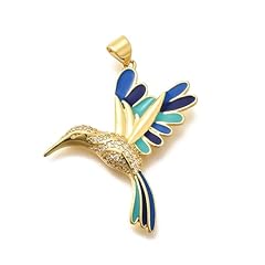 Blue Hummingbird Charms_5 pcs