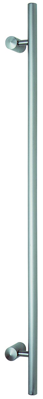 Stoßgriffset de 400 mm en acier inoxydable avec rosaces droite Alpertec