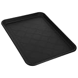 HOMSFOU 大容量プラスチック靴トレイ 多機能ペット用トレイ 玄関や屋外用 室内用シューズマット 植木鉢のための耐久性トレー