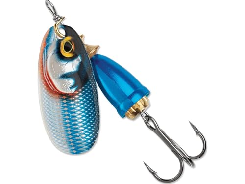 Blue Fox Classic Vibrax Inline Spinner Lure for Trout Bass Walleye and Salmon Premium Fishing Spinner Blade Size 4 Gilded Blue Steel