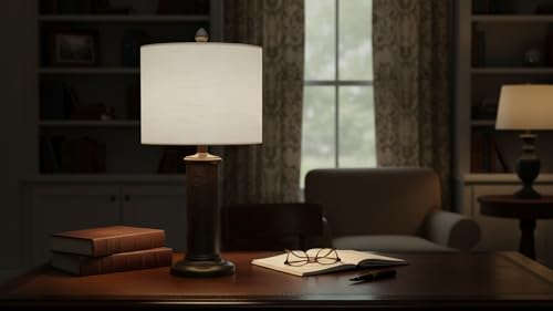 Image of Aspen Creative 31105 Transitional Drum (Cylinder) Shaped Spider Construction Lamp Shade in Off-White, 12 inch Wide (12 inch x 12 inch x 10 inch)