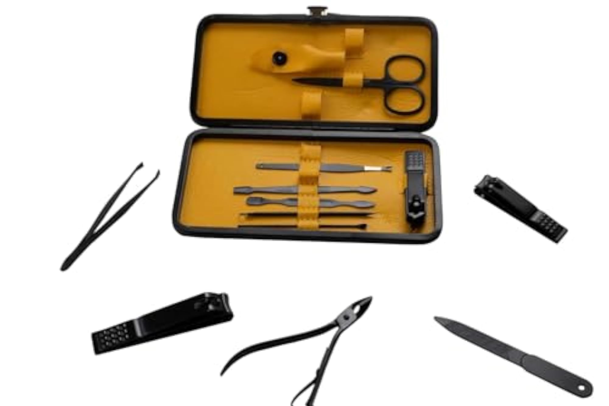 Stainless Steel Nail Clippers Grooming Kit, Travel Case