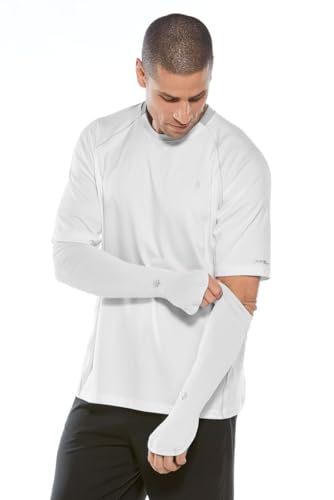 Coolibar UPF 50+ Men's Backspin Performance Sleeve, Sleek Grey, XX-Large, Solid - Sun Protective