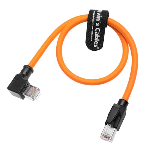 Cable Ethernet RJ45 CAT6A 2m Ángulo Recto Naranja miniatura 5