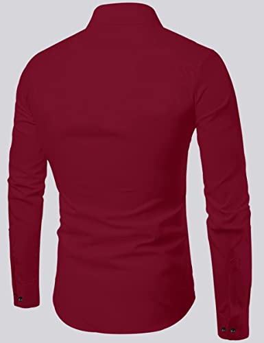 Image of Combo of Men Cotton Polyester Blend Regular Fit Striped Full Sleeve Casual Shirt Pack of 2