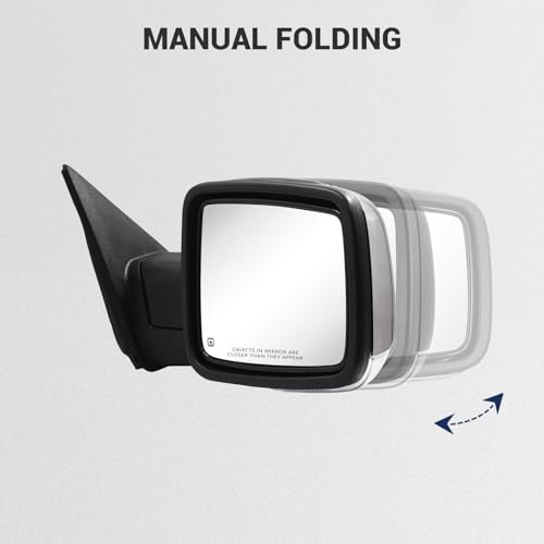 Sanooer ‎HF-CD8609-P Side Mirror Compatible With Towing Mirror 2009-2018 Dodge Ram 1500 2010-2018 Dodge Ram 2500 3500 4500 5500 thumb #3