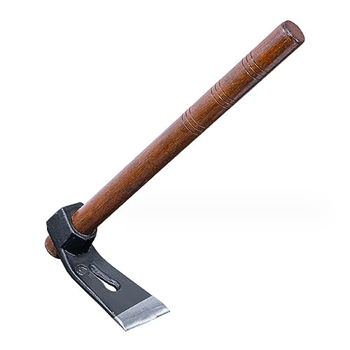 XIAOLUHSYI Garden Hoe Tool Small Action Hoe, Loosening Soil and Weeding,Knockable and Removable Nails,Hand Long Handle Weed Garden Tool,Digging and Rooting (4.72in×2.16in,1.34lb)