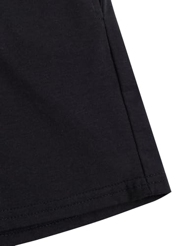 Image of Verdusa Boy's 2 Piece Outfit Colorblock Short Sleeve Round Neck T Shirt and Shorts Set