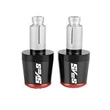 for Suzuki SV 1000S SV1000S SV1000 2003 2004 2005 2006 2007 Motorcycle 7/8& 22MM Handlebar Grips Cap End Handle Bar Ends Plugs Multi-Color(Black and Red)