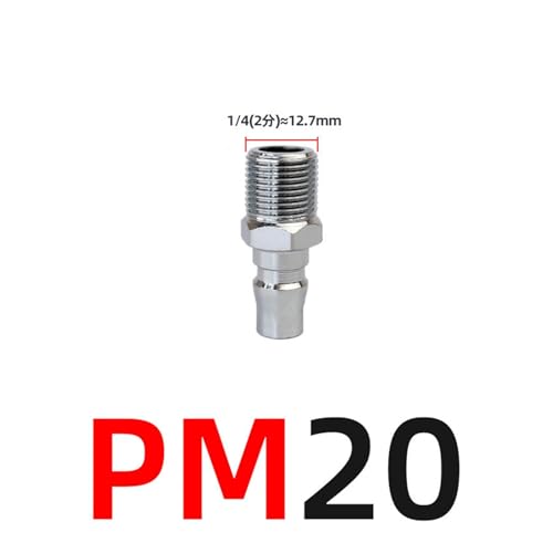 Connecteur rapide pneumatique PM20 mâle pour compresseur d'air