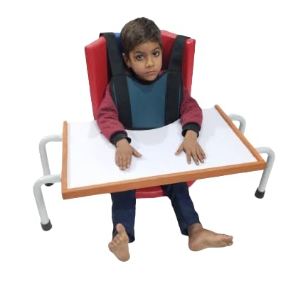 Image of Comfortable Seating Solution for Children with Cerebral Palsy: Blue Sitting CP Chair Corner with Wooden Construction (Medium Size)