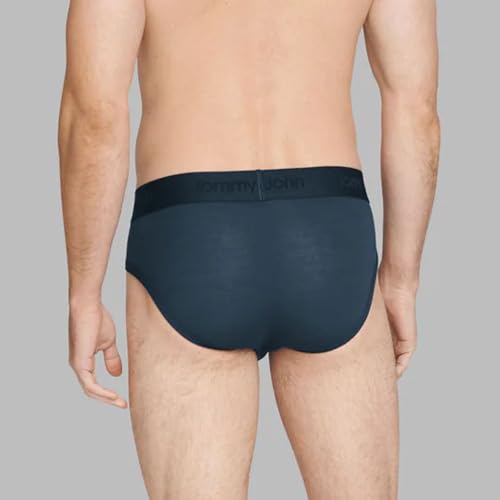 Tommy John Men's Second Skin Briefs, Lightweight No Ride-Up Comfortable Breathable Mens Underwear, Soft Moisture Wicking Tagless, Stretch Low Rise Men's Boxer Briefs, Dress Blues - 3 Pack, Small3
