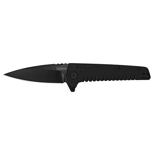 Kershaw Fatback Pocketknife, 3.5" 8Cr13Mov Steel Drop Point Plain Edge Blade, Tactical Edc, One-Handed Assisted Flipper Opening #TOP1