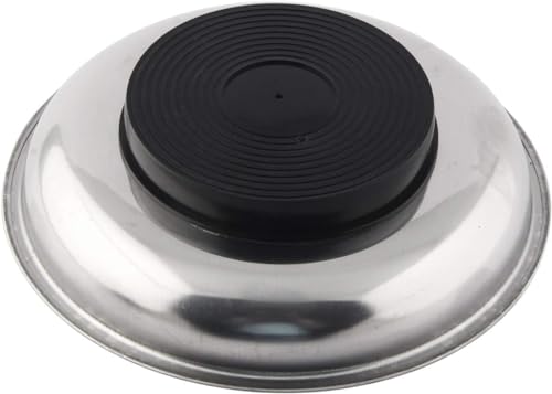 Image of AASONS Professional Round Stainless Steel Round Magnetic Tray For Socket Screw Nuts, Bolts Metal Parts, Iron Spare Parts Strong Magnet | 4 inch (110mm) Depth 21mm