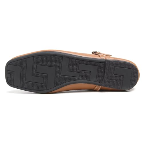 Image of LUXINYU Women's Slip on Flats,Classy Round Toe Solid Classic Mary Jane Ballet Dance Shoes Soft Comfortable PU Flat Shoes