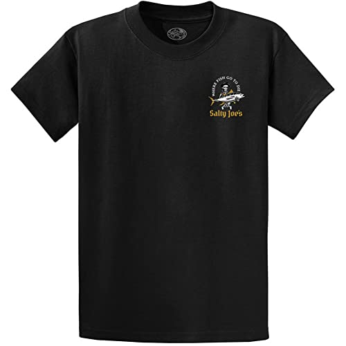 SALTY JOES Men's Ol' Angler Logo Heavyweight Cotton Tees2
