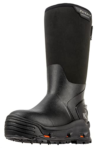 Korkers Men's Neo Storm Rubber Boots - Inuslated and Waterproof Multi-Season Mud Boots - Includes Interchangeable Ninety Degree Sole