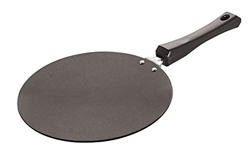 Image of Nirlon Nonstick 2 Pieces Aluminium Induction Base Chapati, Roti Concave Tawa & Fry Pan with Glass Lid - IND CT FP24