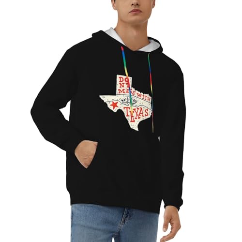 Dont Mess With Texas Hoodies With Pockets Hooded Sweatshirts Casual Drawstring Hoody Pullover For Mens2