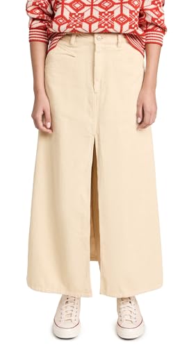 Free People Women's Come As You are Cord Skirt, Beechwood, Yellow, 8