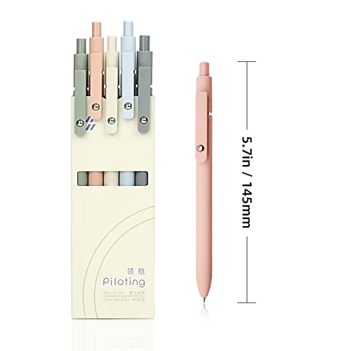 Uixjodo Gel Pens, 5 Pcs 0.5Mm Japanese Black Ink Pens Fine Point Smooth Writing Pens, High-End Series Pens For Journaling Note Taking, Cute Office School Supplies Gifts For Women Men (Morandi) #TOP1