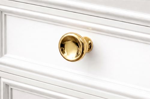Image of JAGGER JAG401 Drawer Knobs for Home & Office - Durable and Elegant Stainless Steel Door Knob for Cabinets, Cupboards & Dressers (2, Gold (CURV Round))