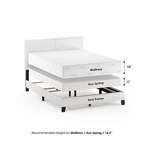 Furinno Pessac PU Leather Upholstered Platform, Full, White - image 3