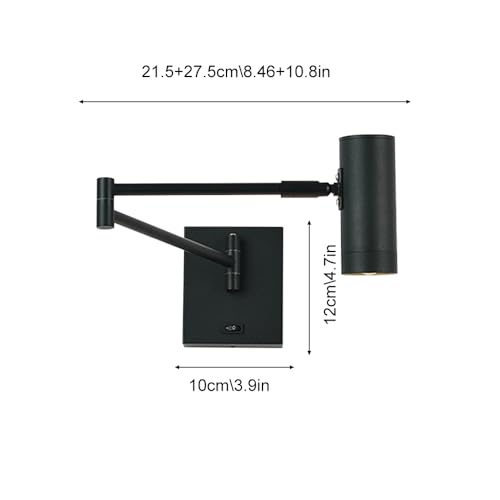 Lámpara de pared LED moderna con acabados metálicos y tecnología telescópica 5