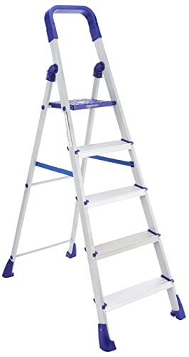 amazon basics Clamber Pro - Foldable Step Ladder, Firm Grip, 5 St...