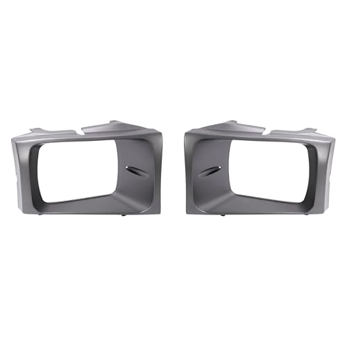 HECASA Pair Headlight Bezel Compatible with 1999-2004 Ford F250 F350 F450 F550 Super Duty Pickup Truck Replacement for FO2512157 FO2513157 Headlamp Door Front Light Bezel Cover - Driver&Passenger Side by HECASA - Image 2