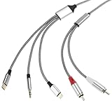 Durabilité et flexibilité : Conçu pour résister à d'innombrables flexions, le câble RCA vers 3,5 mm offre une grande durabilité et un élégant revêtement extérieur en nylon tressé double pour une utilisation prolongée.