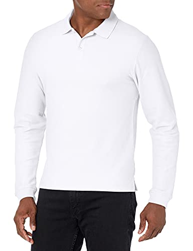 Izod Polo de Uniforme Escolar para Hombre, Blanco, L