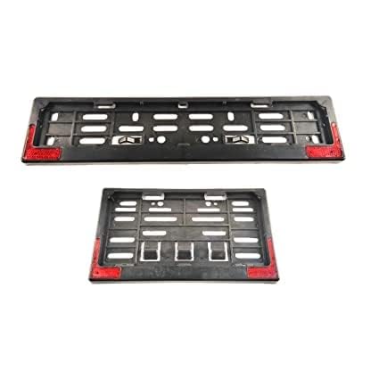 IND Bike Number Plate Frame with Reflector | Cover | Standered Number Plate Holder Front and Back Same Plate for All Bikes Compatible with Universal for Bike Set of 2